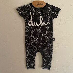 Rags  “duh.” Romper (3-6Months).